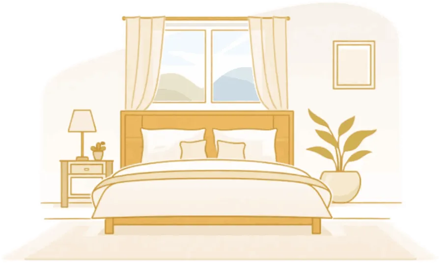 Chambre apaisante et moderne – Xiri Conciergerie